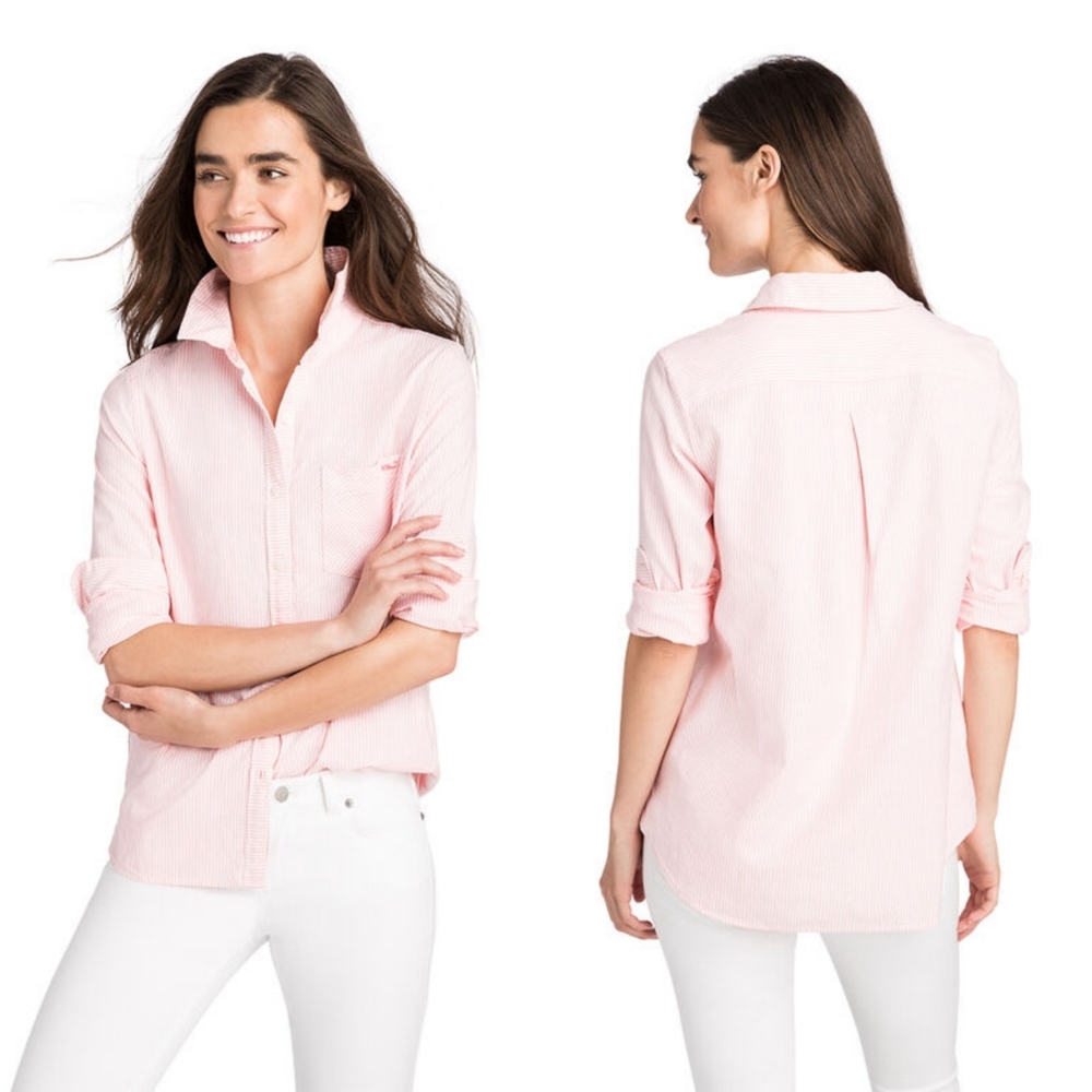 Vineyard Vines Oxford Button Down Top Striped